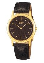 Uhrenarmband Seiko V700-8A10 / SJB018P1 Leder Schwarz 18mm